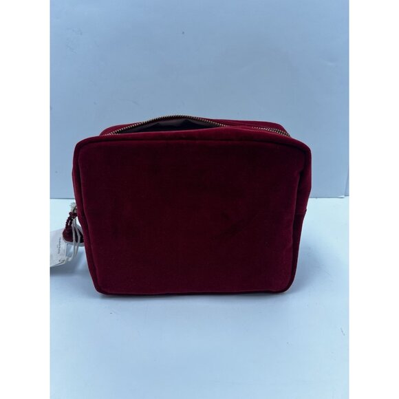 Elizabeth Scarlett Sacred Heart Rouge Velvet Wash Bag Embroidery Tassel NWT - Picture 9 of 14